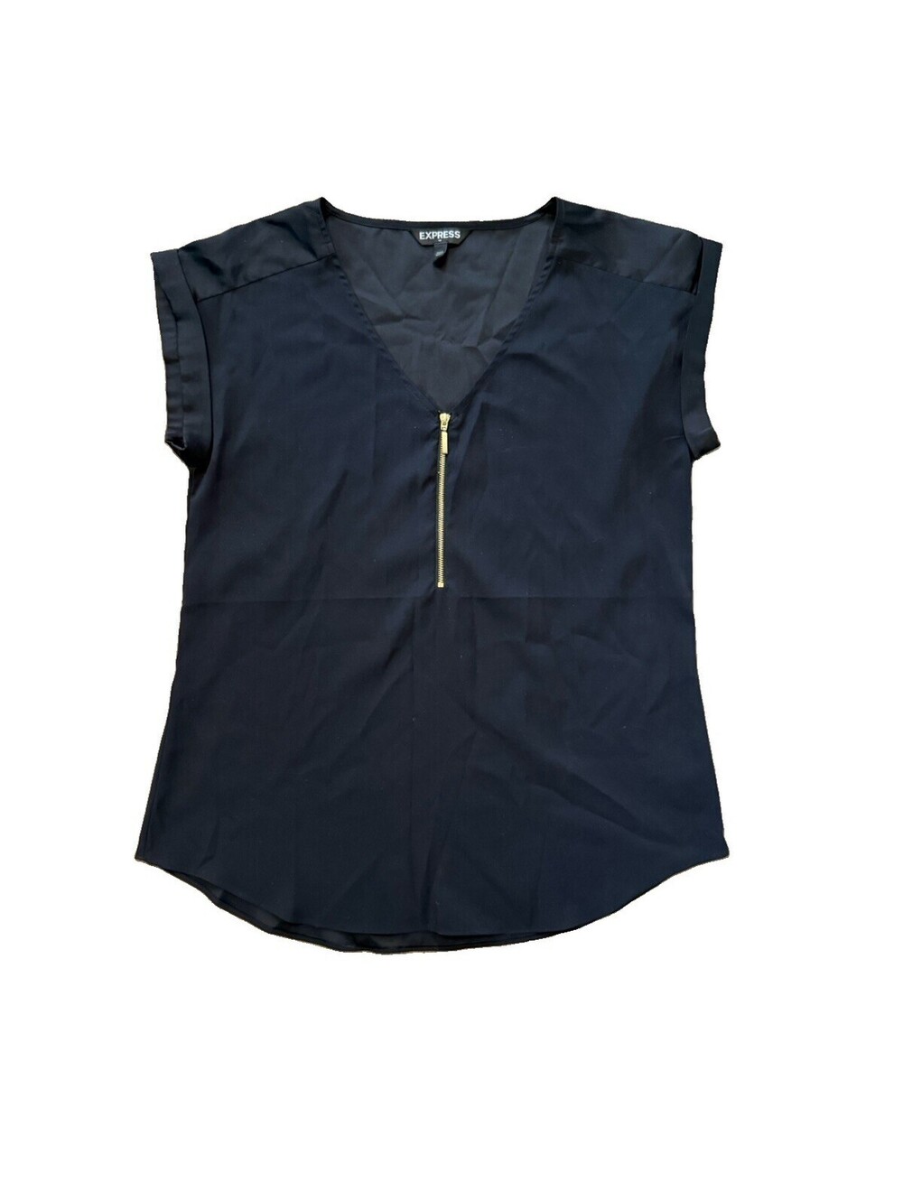 Business Casual Blouse | Women’s | Express | Small | Short Sleeve | Black